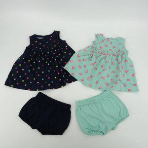 Simple Joys by Carters 2 Piece Outfit Girls 0-3 Months NWOT 2 Sets